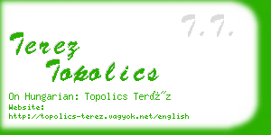 terez topolics business card